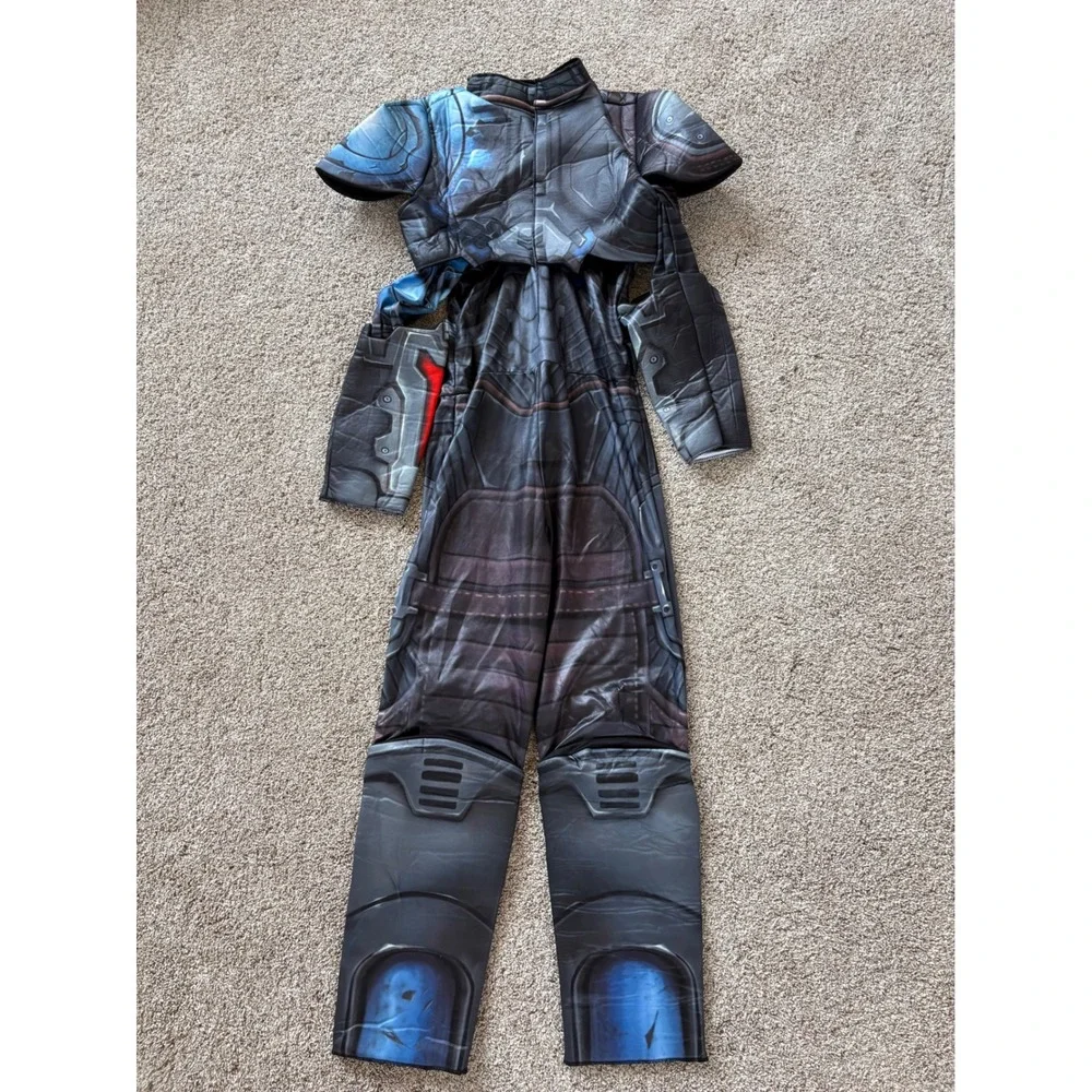 Spirit Fortnite The Foundation Costume Youth XL 14-16 Muscle Suit Mask Cape Belt - Picture 6 of 12